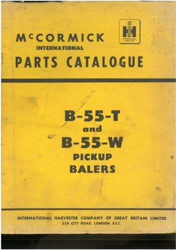 McCormick International B55-T & B55-W Baler Parts Manual - B55 B55T B55W