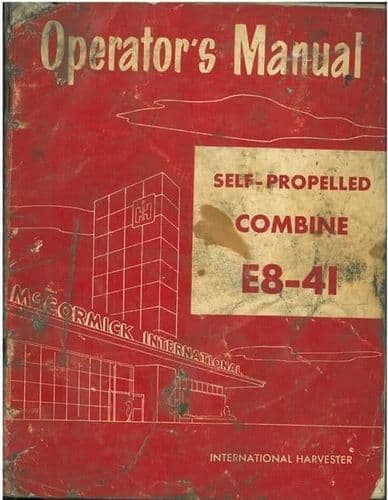 McCormick International Combine E8-41 Operators Manual