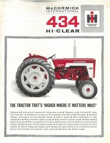 McCormick International Tractor 434 Hi-Clear Brochure