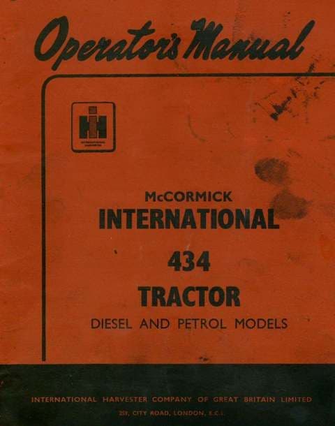 MCCORMICK INTERNATIONAL 434 TRACTOR MANUAL visual data 3
