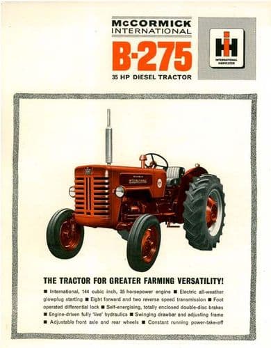 McCormick International Tractor B275 Brochure - B 275