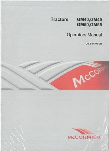 McCormick International Tractor GM40 GM45 GM50 GM55 Operators Manual