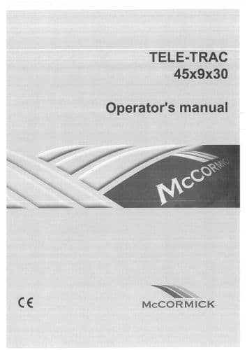 McCormick TeleTrac 45x9x30 Operators Manual
