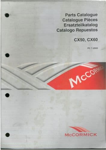 McCormick Tractor CX50 CX60  Parts Manual