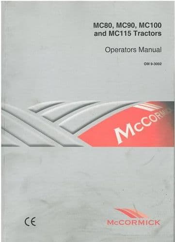 McCormick Tractor MC Range - MC80 MC90 MC100 MC115 Operators Manual