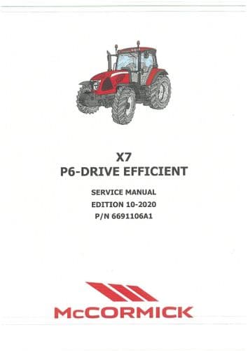 McCormick Tractor x7 P6-Drive Efficient Workshop Service Manual - PDF ONLY