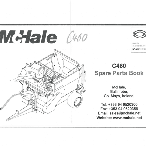 McHale Baler Chopper C460 Parts Manual