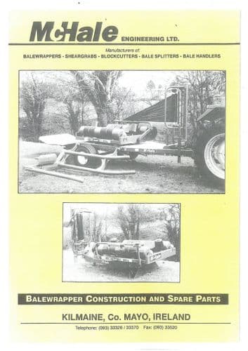McHale Balewrapper 991B Series Operators Manual 991BC 991BJS 991BE 991BER  991 BC BJS BE BER