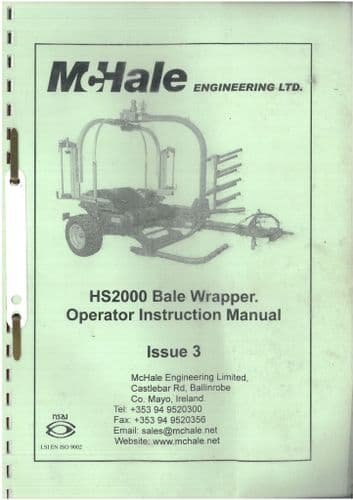 McHale Balewrapper HS2000 Operators Manual - Bale Wrapper