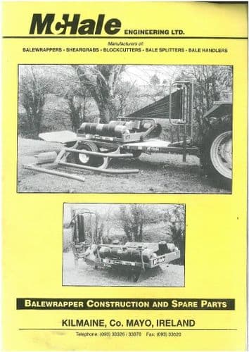 McHale Combi Balewrapper 991B Operators Manual with Parts List - 991 B