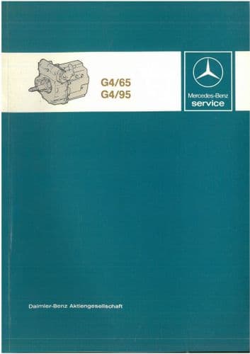 Mercedes Benz Engine G4/65 G4/95 Workshop Service Manual