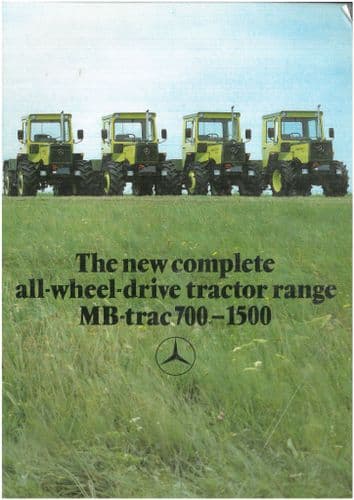Mercedes Benz MB Trac Tractor Brochure - 700 800 Turbo 900 1000 1100 1300 1500