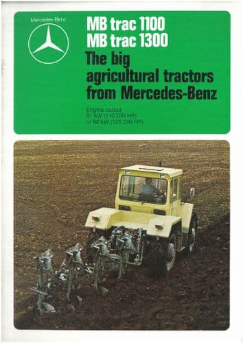 Mercedes Benz MBtrac Tractor - Models 1100 & 1300 Brochure