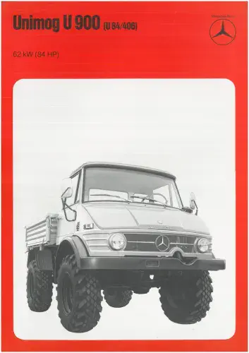 Mercedes Benz Tractor Unimog U900 Brochure - U 900