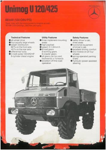 Mercedes Benz Unimog Tractor U120/425 Brochure