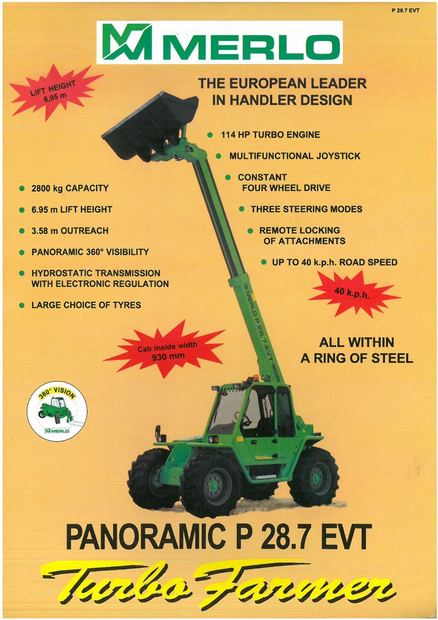 Merlo Telehandler Panoramic P 28 7 EVT Brochure