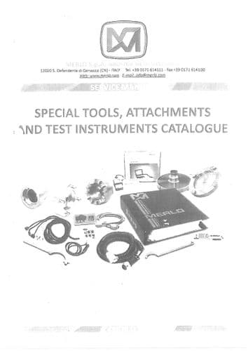 Merlo Telescopic Handler Special Tools Workshop Service Manual
