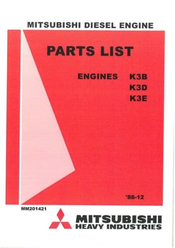Mitsubishi Diesel Engine K3B K3D & K3E Parts Manual