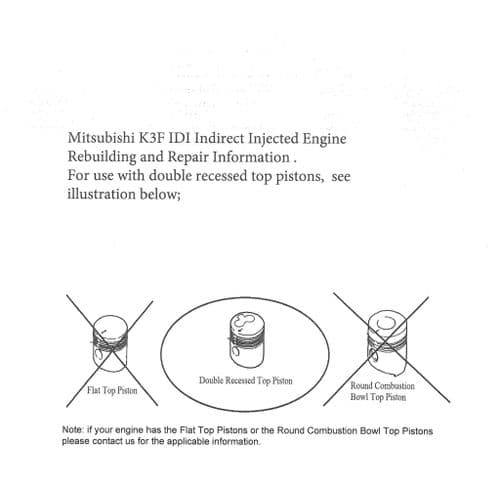 Mitsubishi Diesel Engine K3F IDI Workshop Service Manual