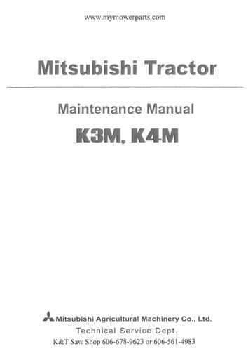 Mitsubishi Diesel Engine K3M & K4M Workshop Service Manual