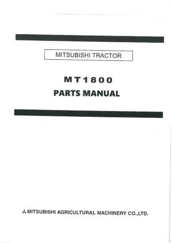 Mitsubishi Diesel Engine MT1800 Parts Manual