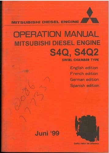 Mitsubishi Diesel Engine S4Q, S4Q2 Operators Manual