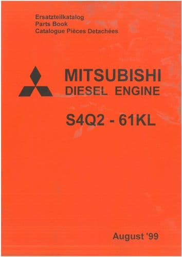 Mitsubishi Diesel Engine S4Q2 - 61KL Parts Manual