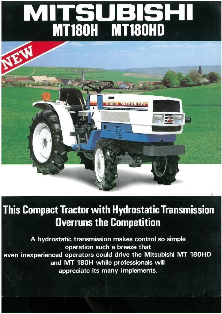 Mt180 Rear Wheel Mitsubishi Tractor MT180H & MT180HD Brochure - MT 180 H HD
