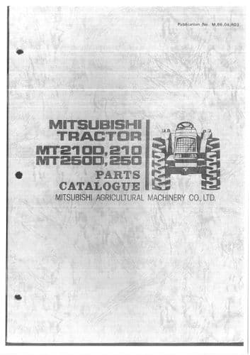 Mitsubishi Tractor MT210 MT210D MT250 MT250D Parts Manual