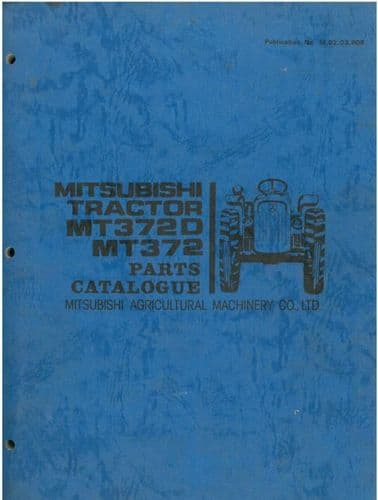Mitsubishi Tractor MT372 MT372D Parts Manual