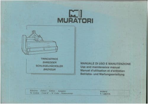 Muratori Shredder Operators Manual