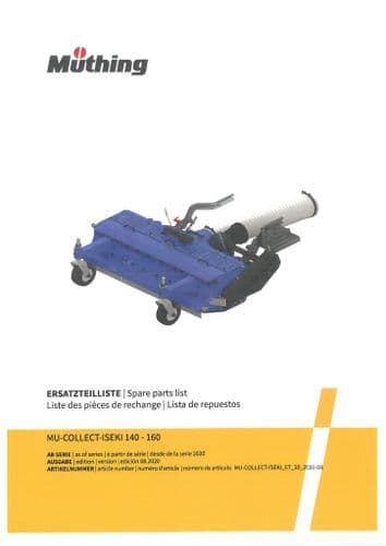 Muthing Flail Mower MU-Collect Parts Manual