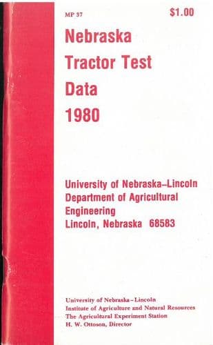 Nebraska Tractor Test Data - 1980