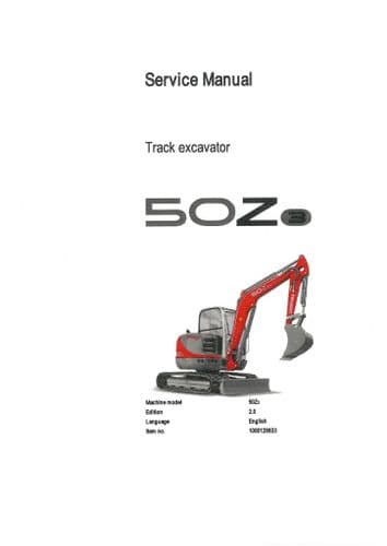 Neuson Excavator 50Z3 Workshop Service Manual