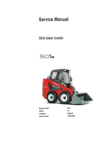 Neuson Skis Steer 501s Workshop Service Manual