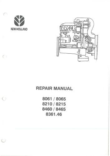 New Holland Aifo & Iveco Diesel Engine Type 8215 8210 SRI, SRE Workshop Service Manual - Foragers