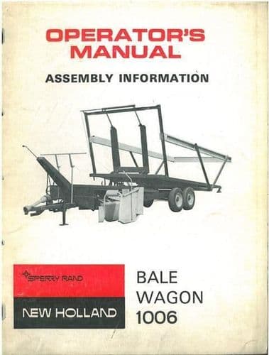 New Holland Bale Wagon 1006 Operators Manual