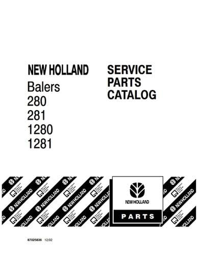 New Holland Baler 280 281 1280 1281 Parts Manual