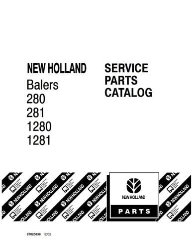 New Holland Baler 280 281 1280 1281 Parts Manual