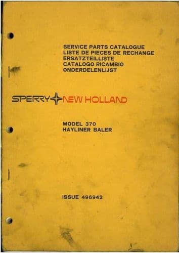 New Holland Baler 370 Parts Manual