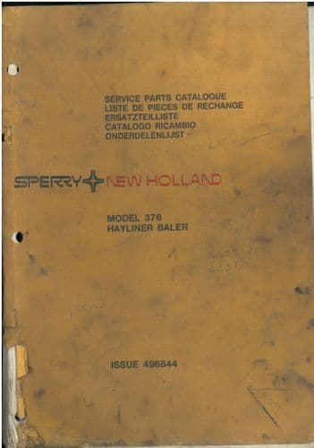 New Holland Baler 376 Parts Manual - ORIGINAL