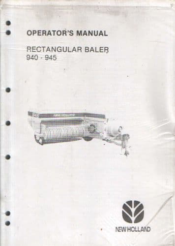 New Holland Baler 940 945 Operators Manual