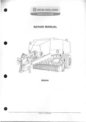 New Holland Baler BB9040 Workshop Service Repair Manual