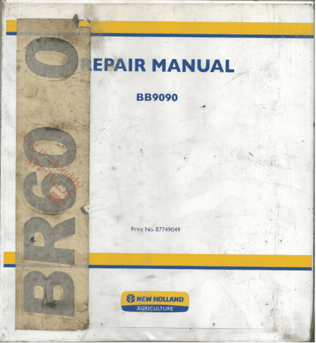 New Holland Baler BB9090 Workshop Service Repair Manual