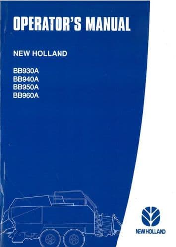 New Holland Baler BB930A BB940A BB950A BB960A Operators Manual
