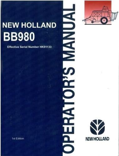 New Holland Baler BB980 Operators Manual