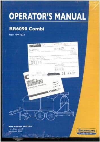 New Holland Baler BR 6090 Combi  Operators Manual - BR6090 - ORIGINAL