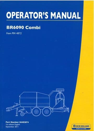 New Holland Baler BR 6090 Combi  Operators Manual - BR6090