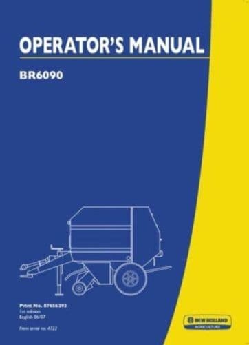 New Holland Baler BR6090 Operators Manual - BR 6090