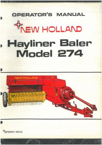 New Holland Baler NH274 Hayliner Operators Manual - ORIGINAL